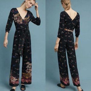 Anthropologie Featherbone Nara Floral Jumpsuit